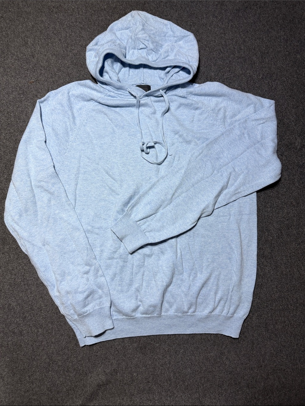 4th & Union Hooded Sweater Medium Light Blue Lightweight Pullover Hoodie
